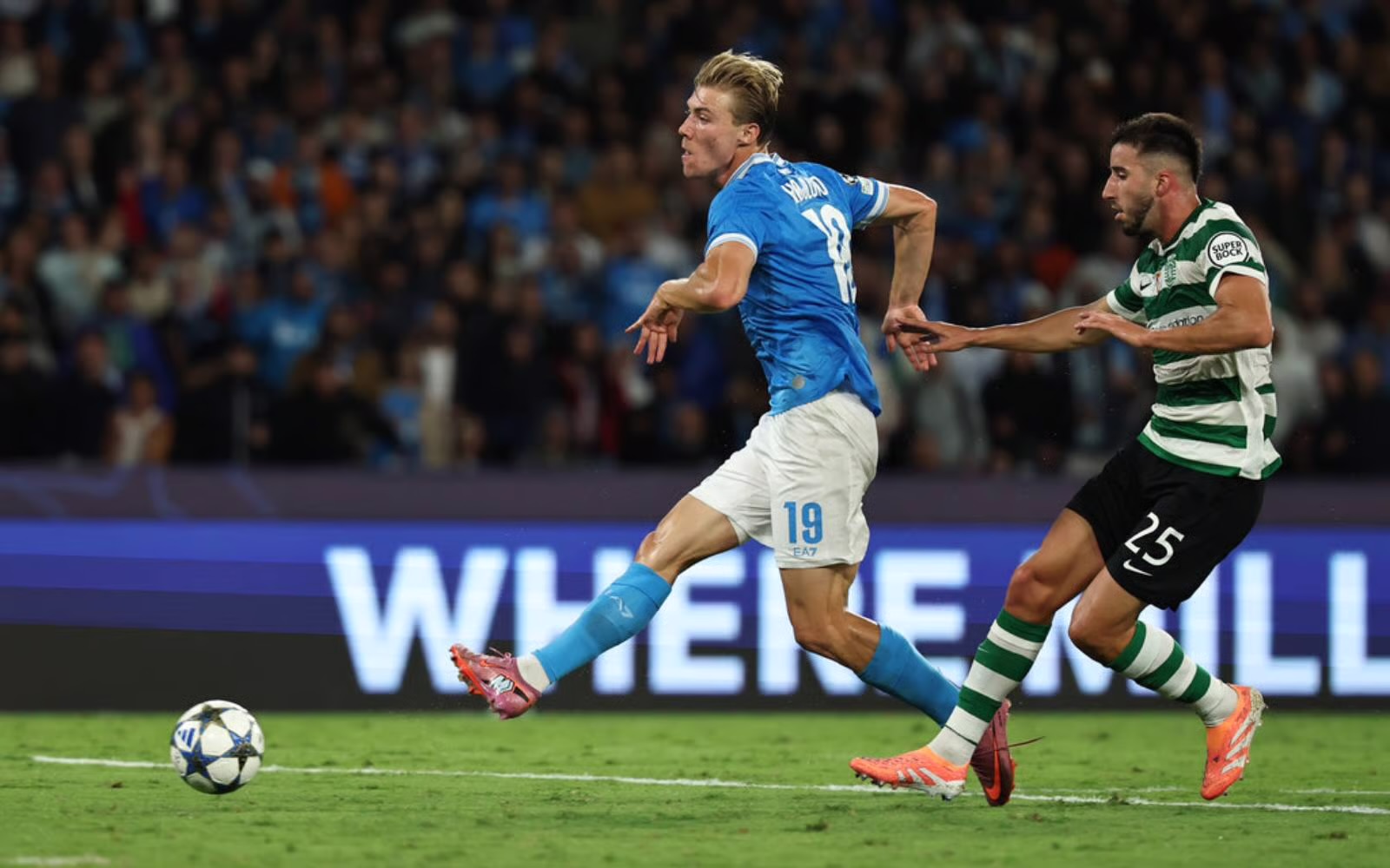Napoli 2-1 Sporting Lisbon: De Bruyne’s Creativity and Højlund’s Movement Unlock Sporting’s Defensive Block – Match analysis